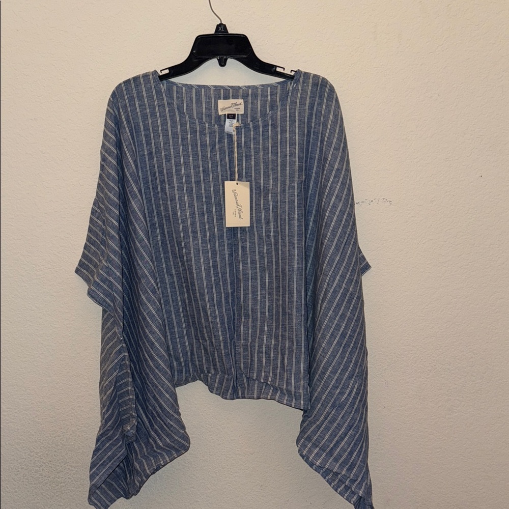 Universal Thread Navy and White Striped Blouse